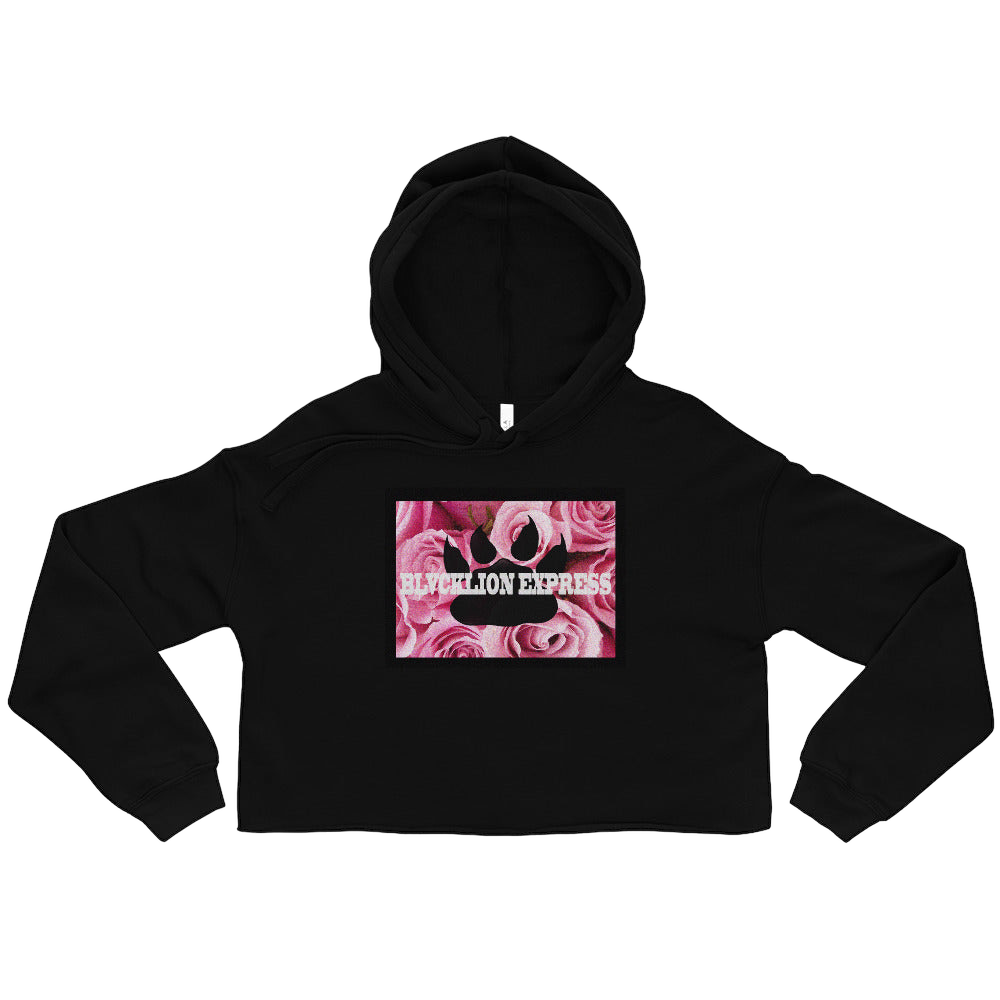 Roses & Paw Crop Hoodie - BlvckLionExpress