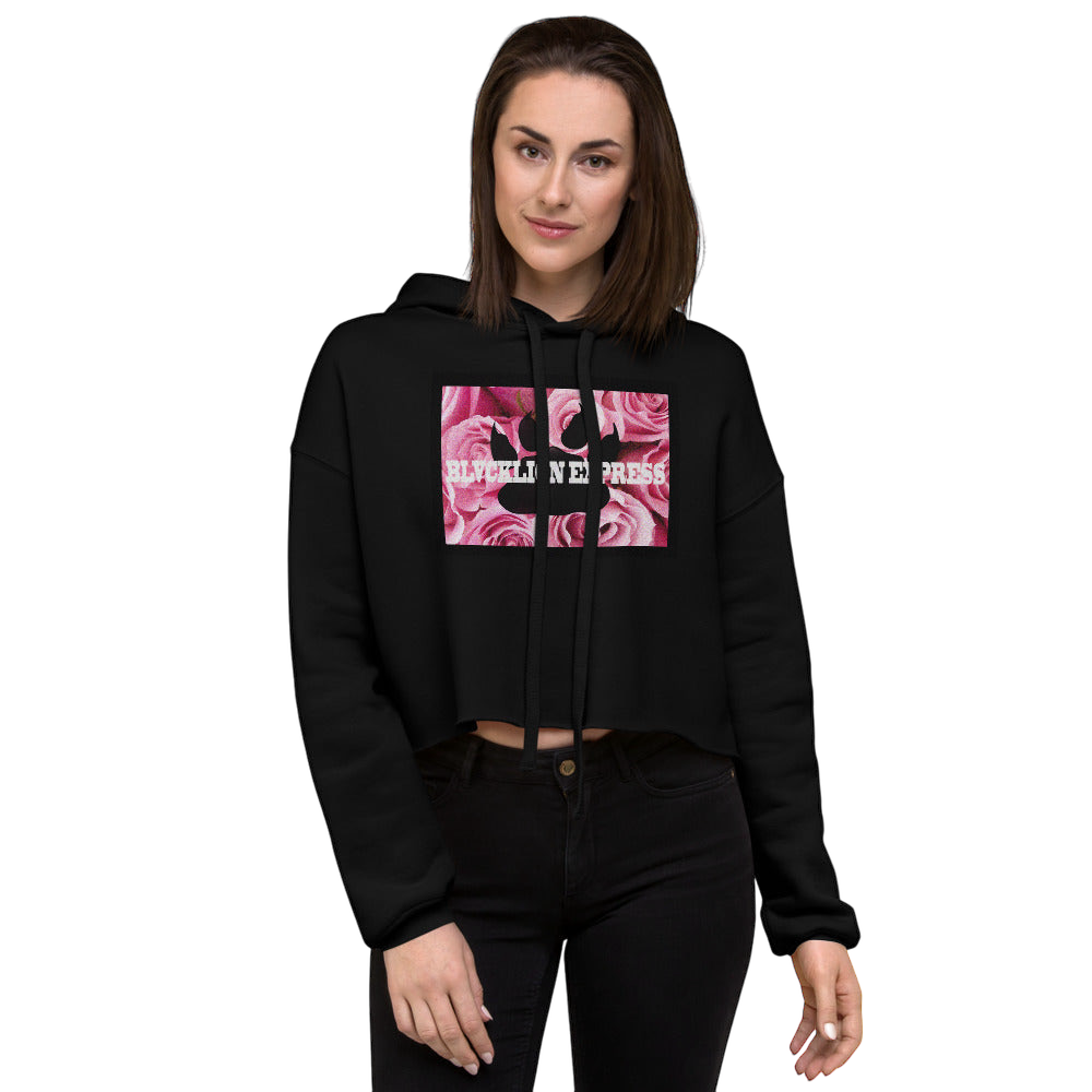 Roses & Paw Crop Hoodie - BlvckLionExpress