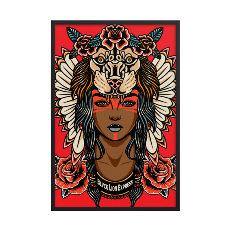 Queen Lion Framed Wall Art - BlvckLionExpress