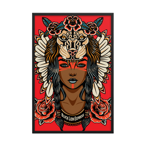 Queen Lion Framed Wall Art - BlvckLionExpress