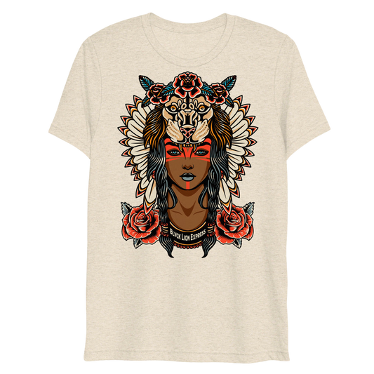 Queen Lion Tri-Blend T-Shirt - BlvckLionExpress