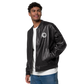 Classic Lion Leather Bomber Jacket