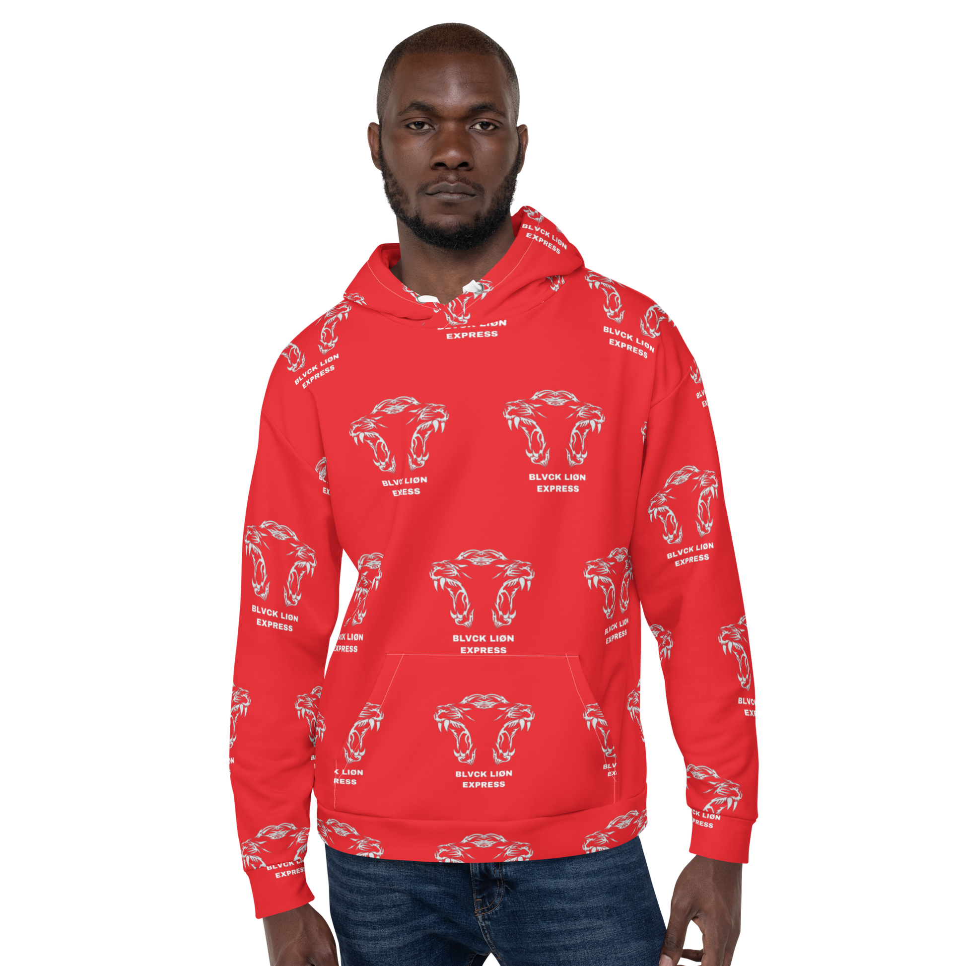 Red Tribal Hoodie - BlvckLionExpress
