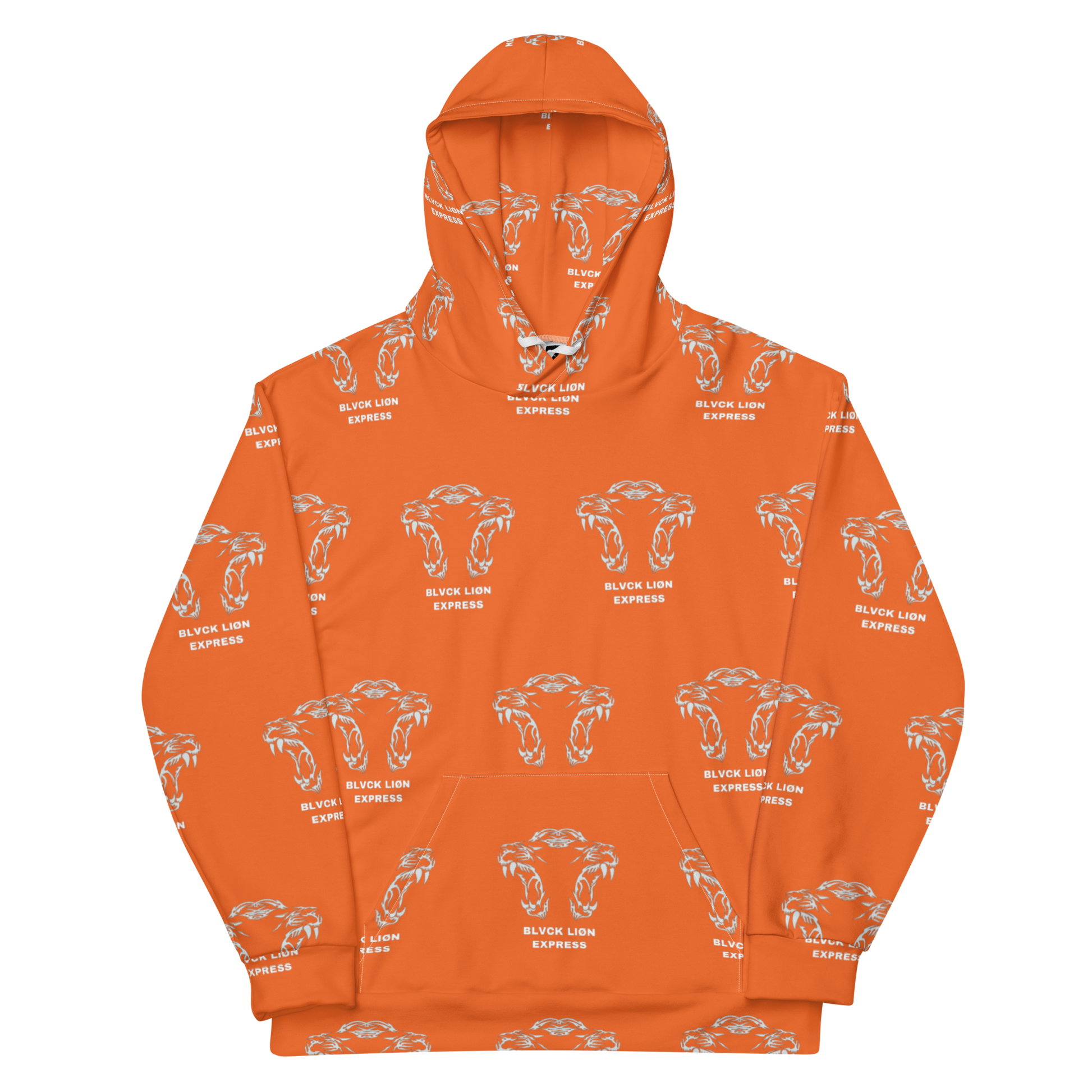 Orange Tribal Hoodie - BlvckLionExpress