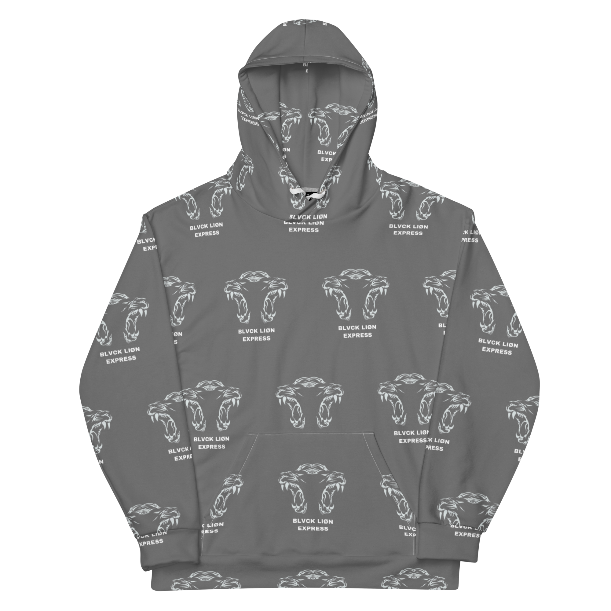 Grey Tribal Hoodie - BlvckLionExpress