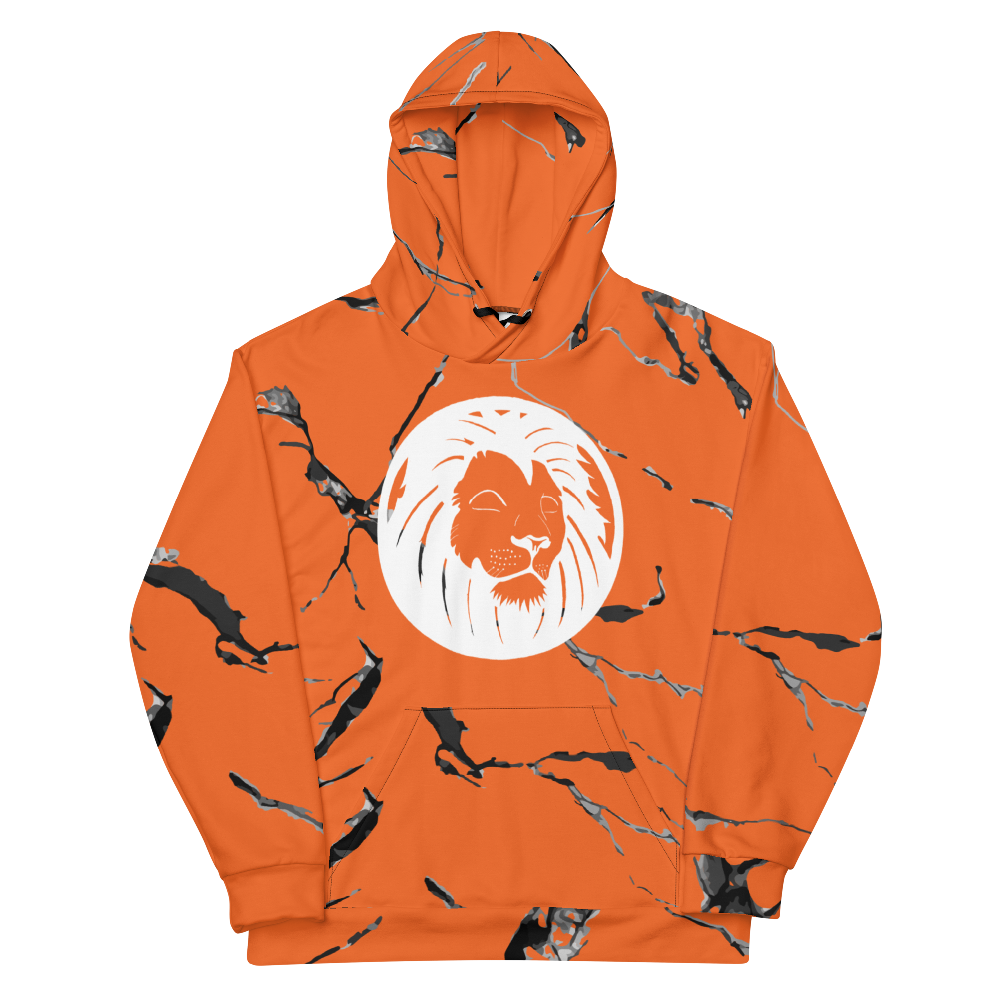 Orange Marble Hoodie - BlvckLionExpress