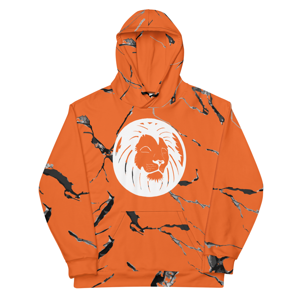 Orange Marble Hoodie - BlvckLionExpress