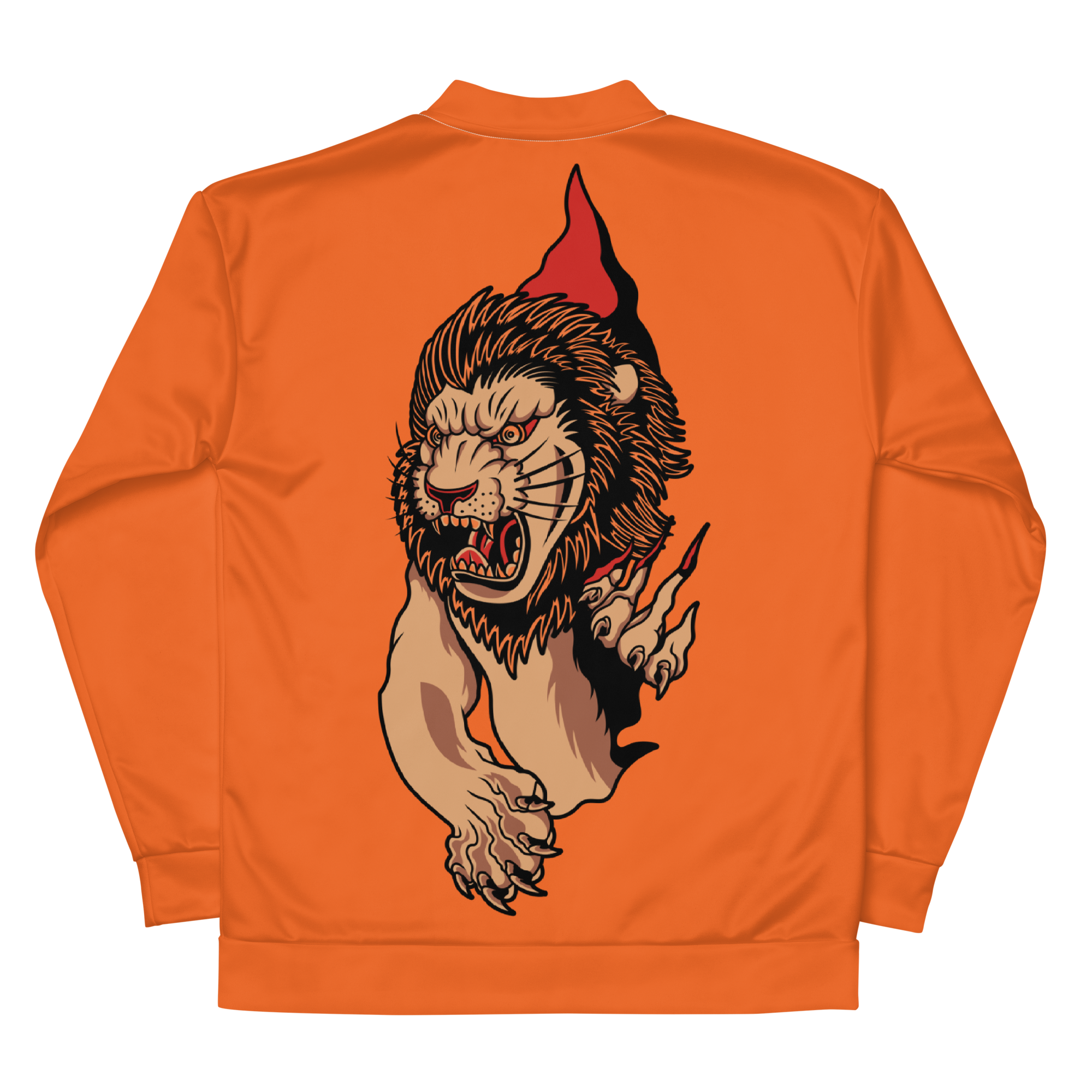 Orange Lion Paw Bomber Jacket - BlvckLionExpress