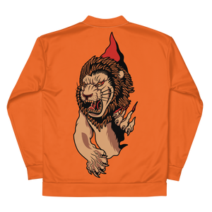 Orange Lion Paw Bomber Jacket - BlvckLionExpress