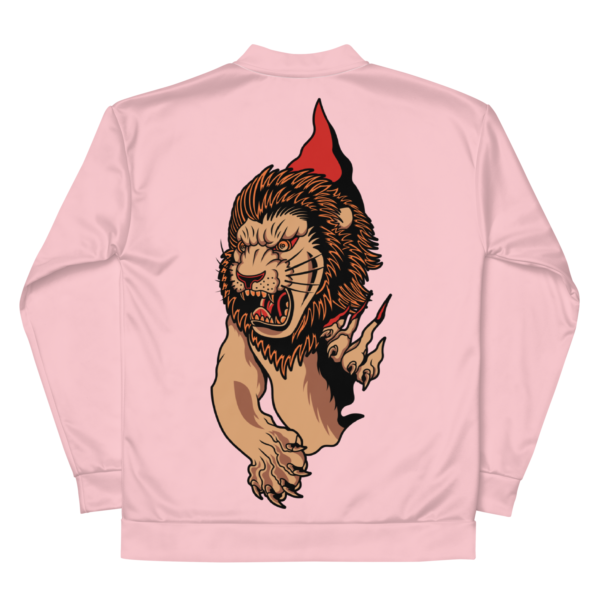 Pink Lion Paw Bomber Jacket - BlvckLionExpress