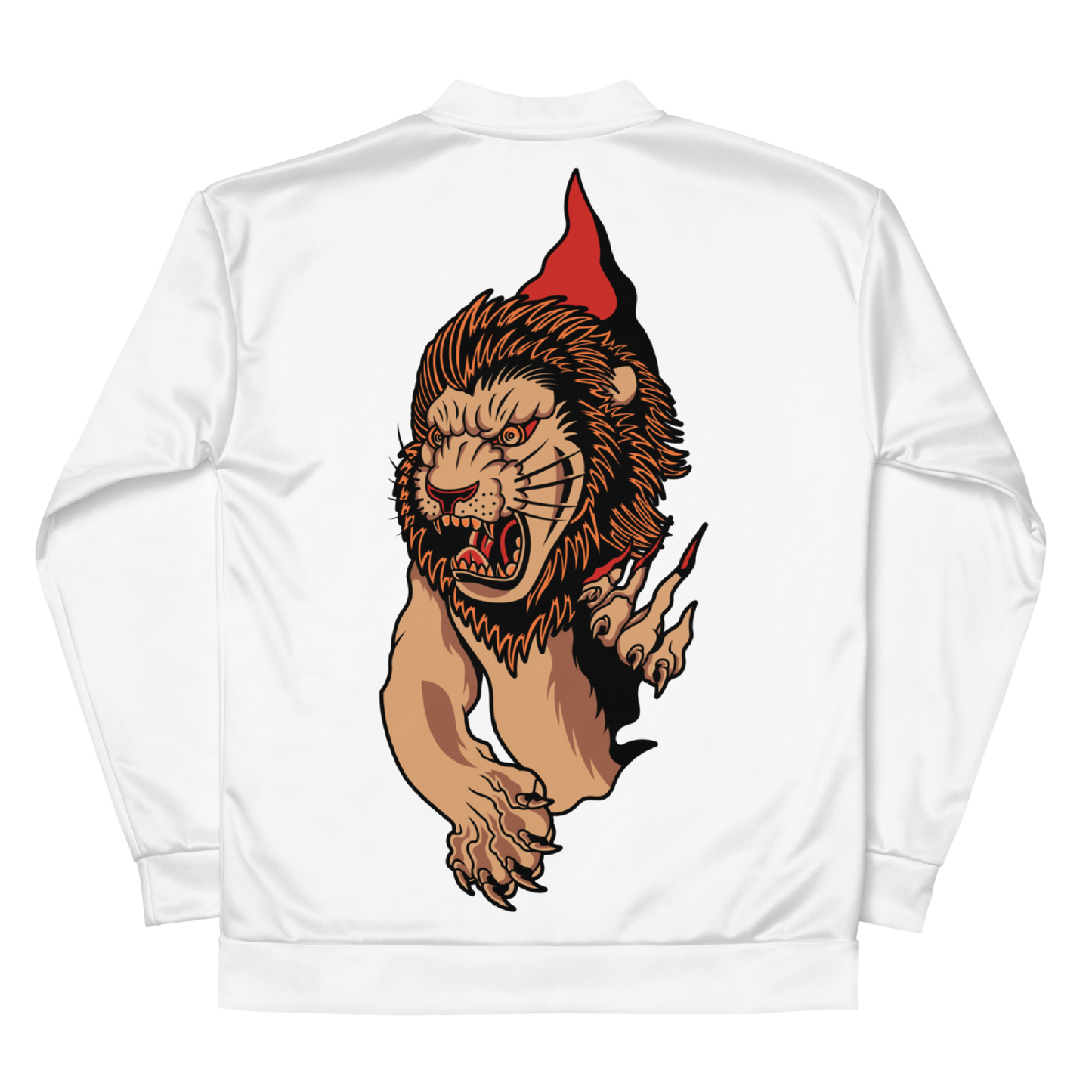 White Lion Paw Bomber Jacket - BlvckLionExpress