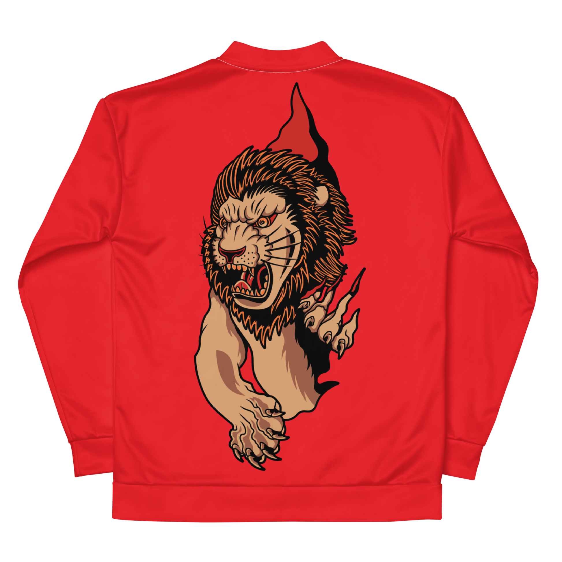 Red Lion Paw Bomber Jacket - BlvckLionExpress