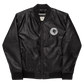 Classic Lion Leather Bomber Jacket