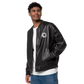 Classic Lion Leather Bomber Jacket