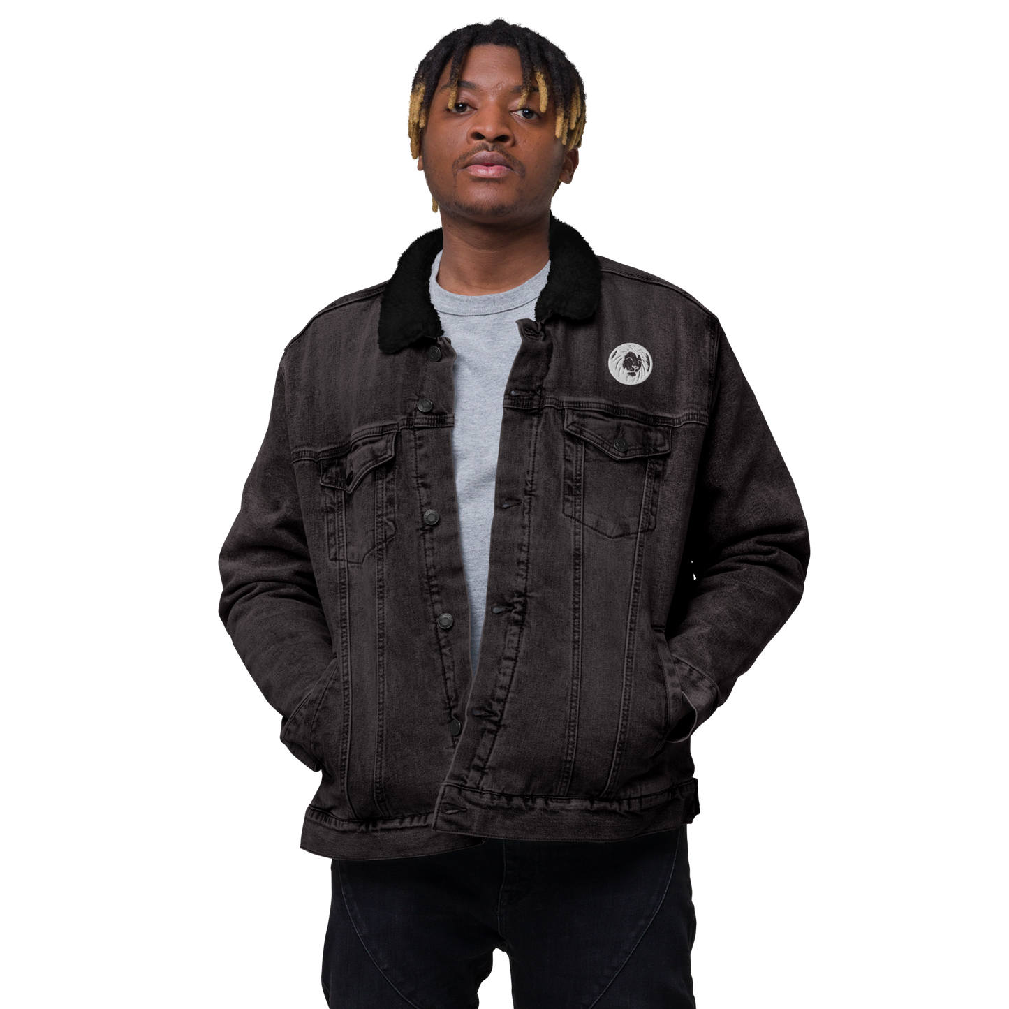 Classic Lion Denim Sherpa Jacket
