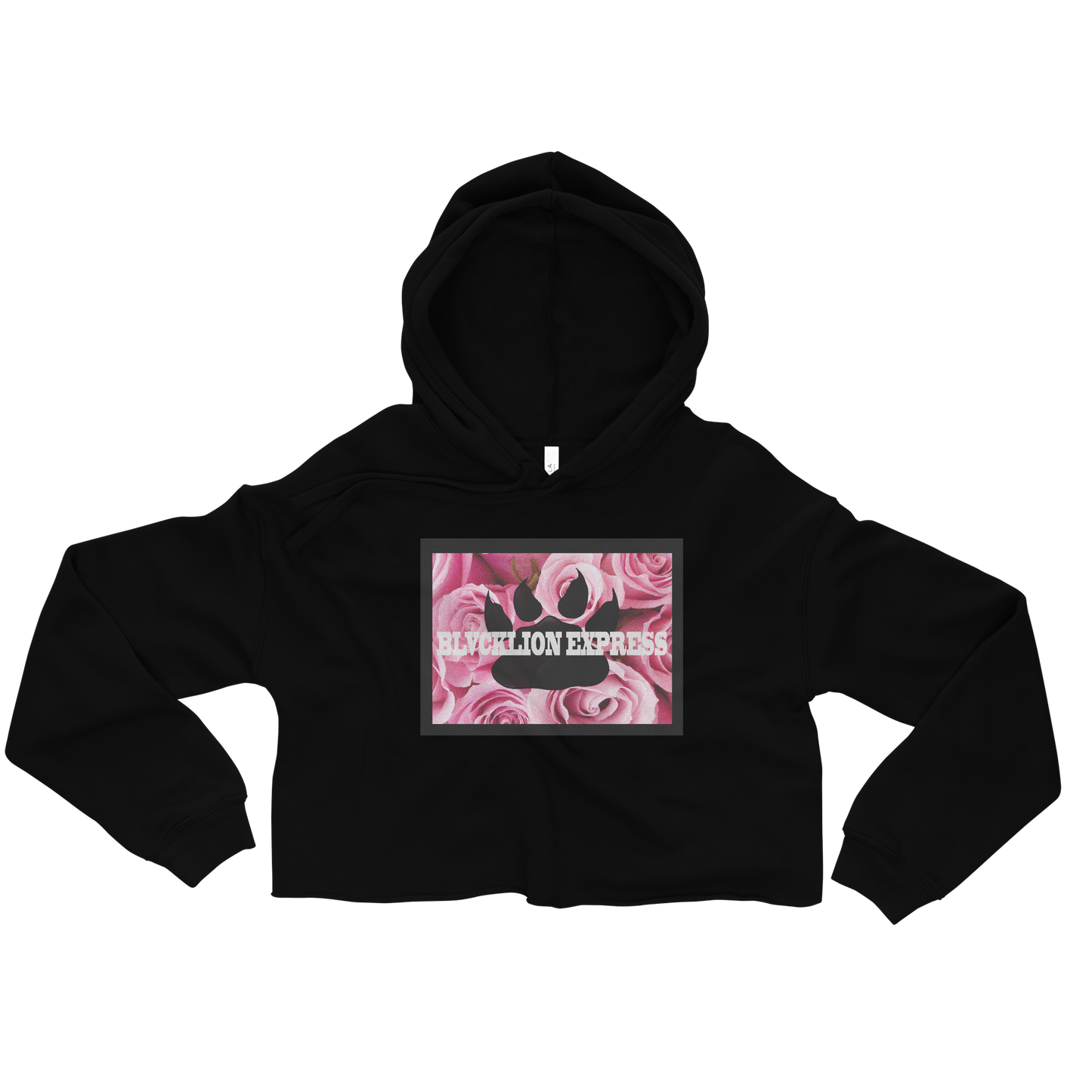 Roses & Paw Crop Hoodie - BlvckLionExpress
