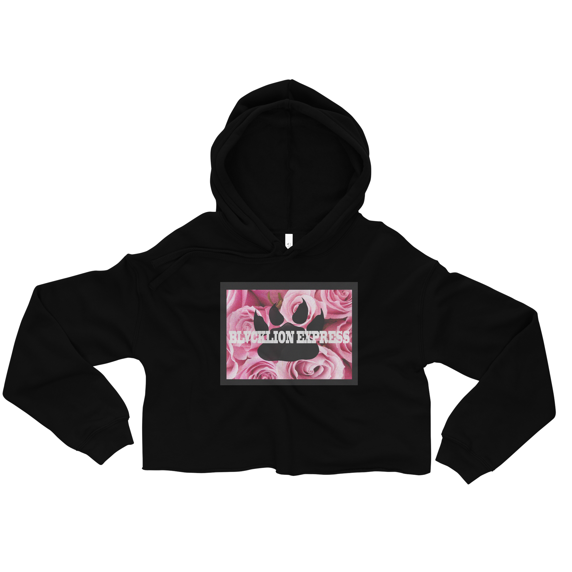Roses & Paw Crop Hoodie - BlvckLionExpress