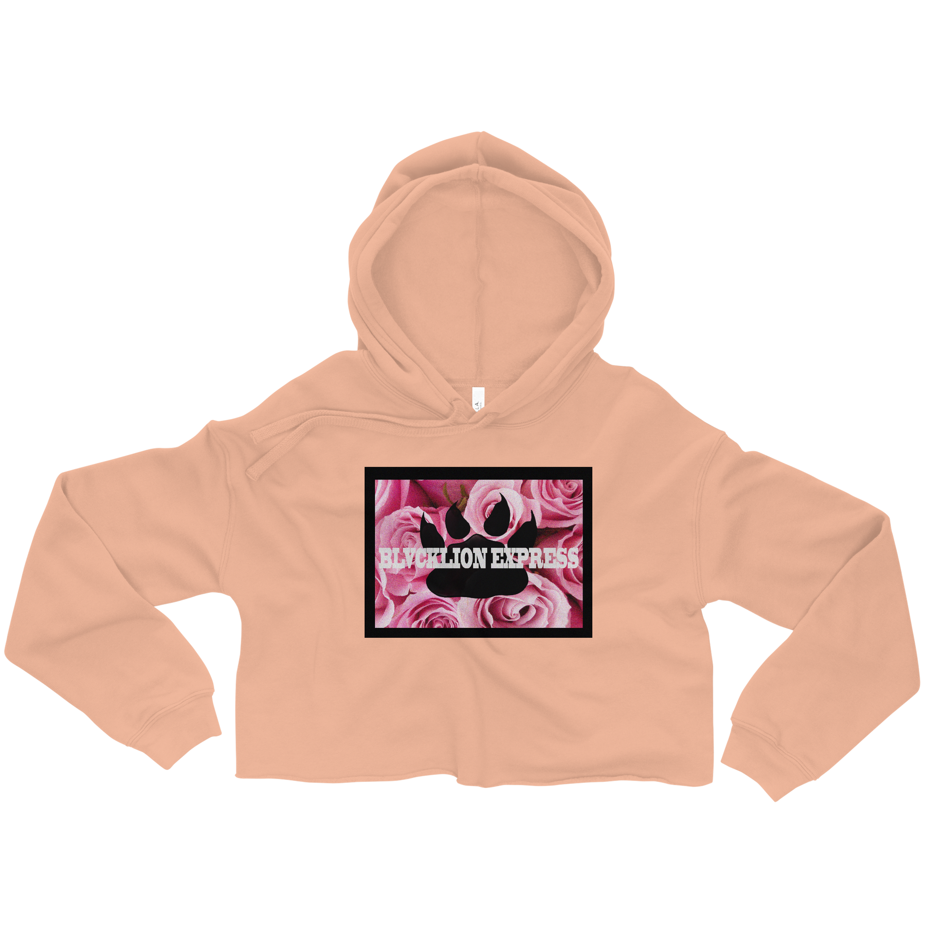 Roses & Paw Crop Hoodie - BlvckLionExpress