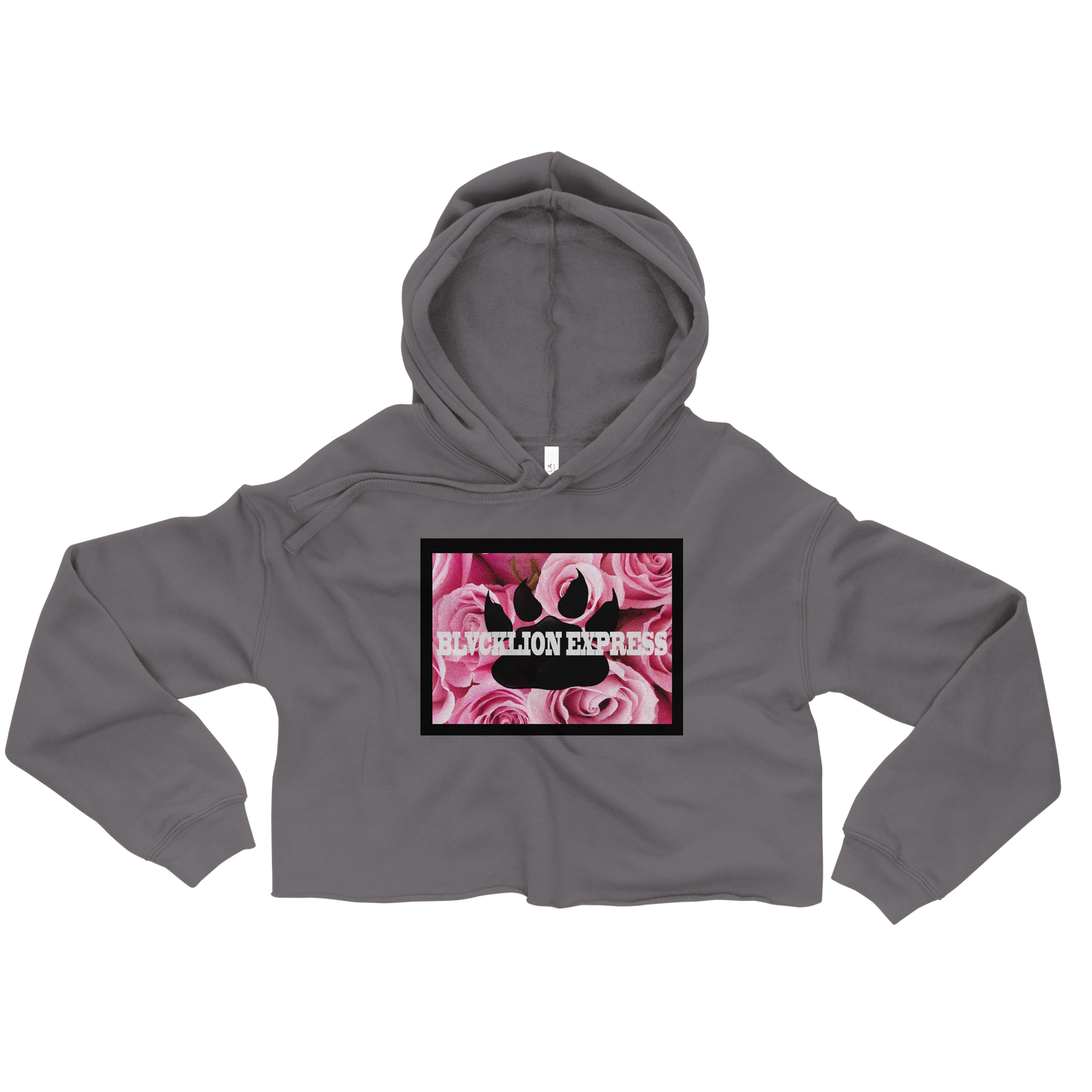 Roses & Paw Crop Hoodie - BlvckLionExpress