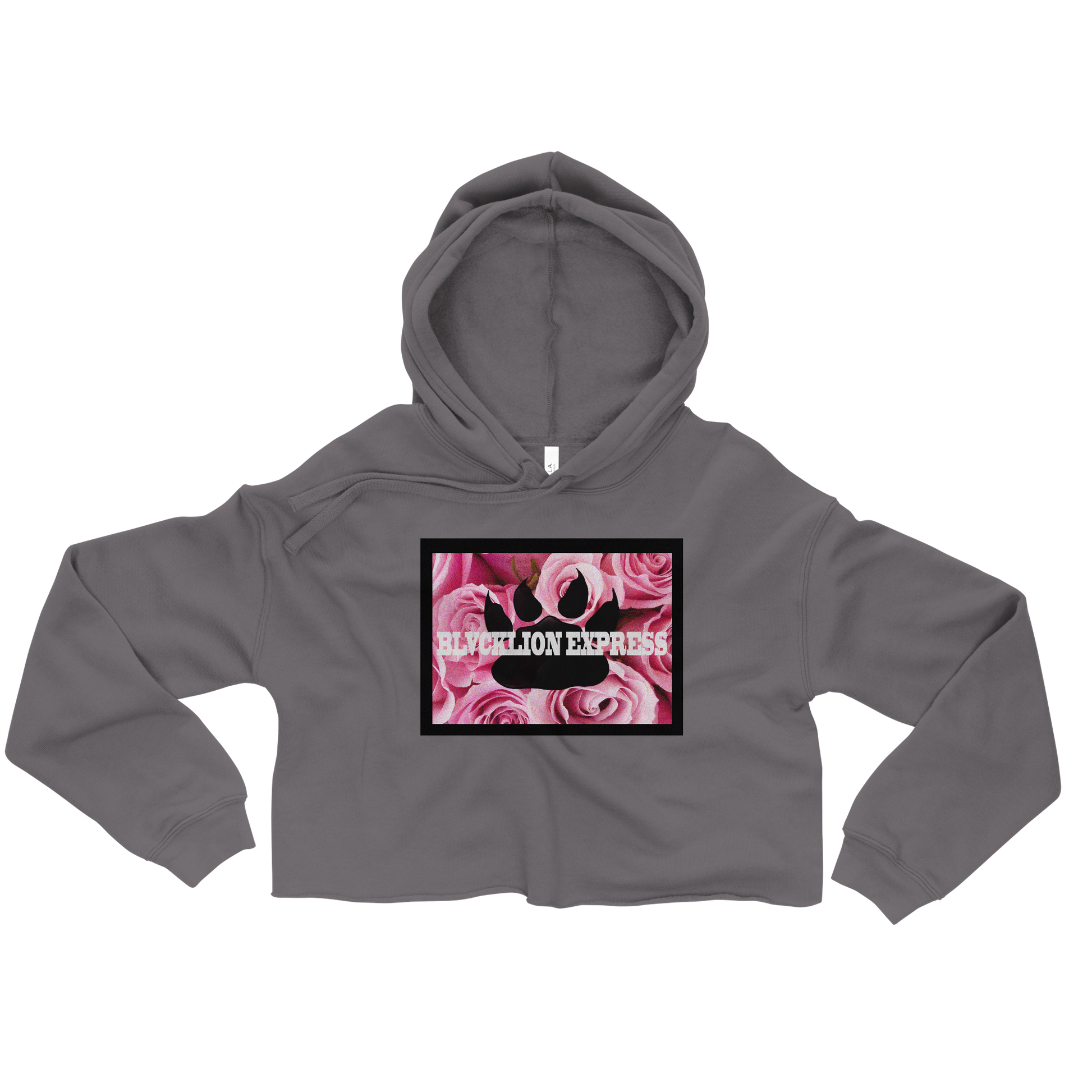 Roses & Paw Crop Hoodie - BlvckLionExpress